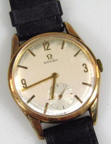 A 9ct gold gent's Omega wristwatch