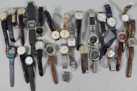 A large quantity of wristwatches