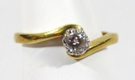 An 18ct gold diamond solitaire ring