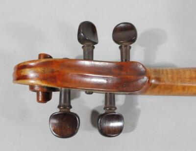 A 19thC violin with two piece back - 5