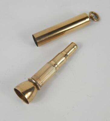 A George V 9ct gold cigar pricker - 2