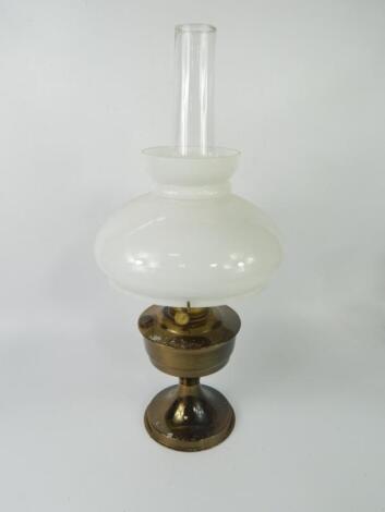 An Aladdin 23 brass oil lamp