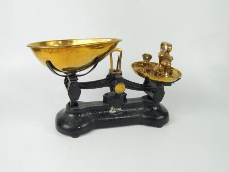 A set of Librasco cast iron and brass scales