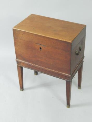 A George II mahogany box on stand