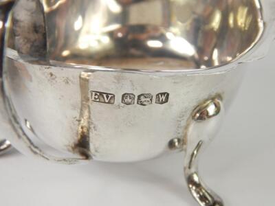 A silver sauce boat - 3