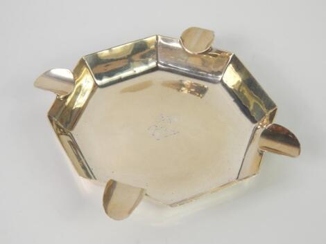 A George V silver ashtray