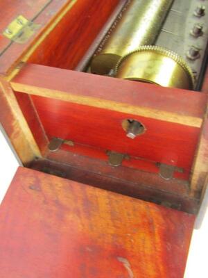 A late 19thC key wind music box - 3