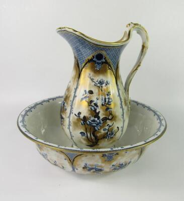 A Losolware ewer and basin