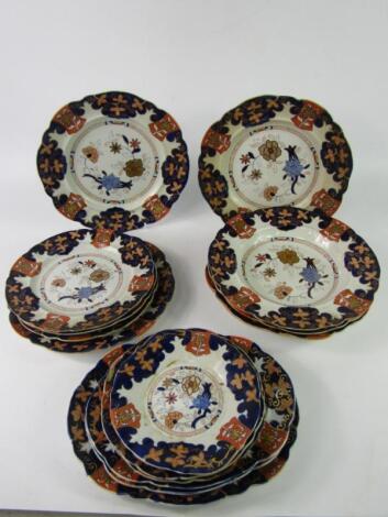 A Mason's Ironstone 19thC part dinner service