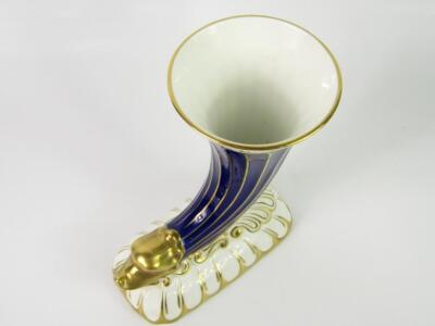 A Coalport bone china cornucopia vase - 2