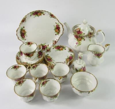 A Royal Albert porcelain part tea service