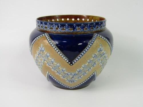 A Doulton Lambeth stoneware jardiniere