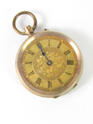 A lady's 9ct gold cased open faced pocket watch