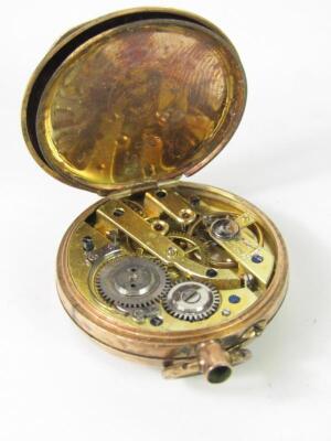 A lady's 9ct gold cased open faced pocket watch - 3