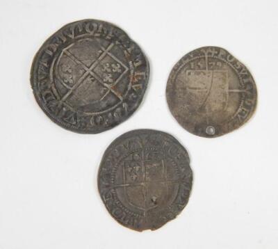 An Elizabeth I half crown and two shillings - 2