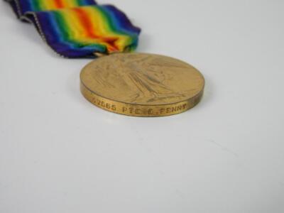 Great War and Victory medals to Pte E Penny - 3