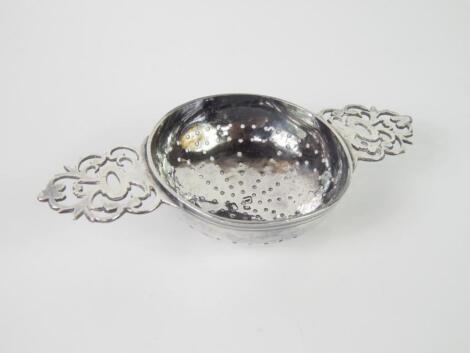 A George I silver lemon strainer