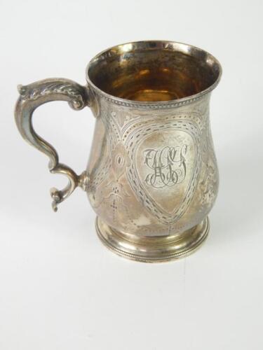 A Victorian silver tankard