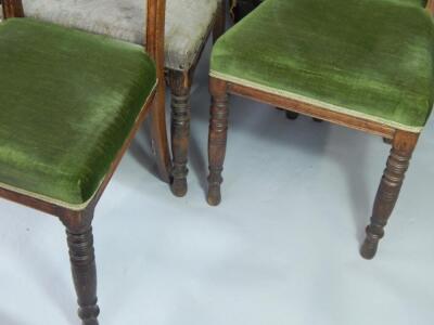 A set of eight Victorian oak single dining chairs - 3