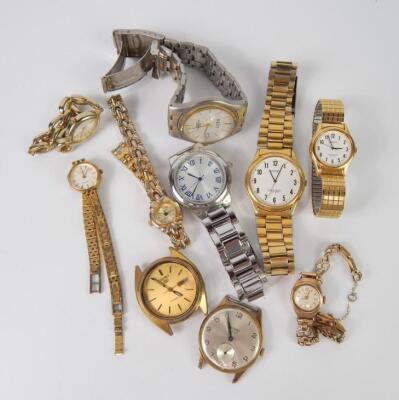 A Slave lady's 9ct gold wristwatch