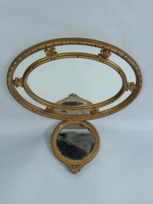 A Victorian gilt Gesso circular wall mirror