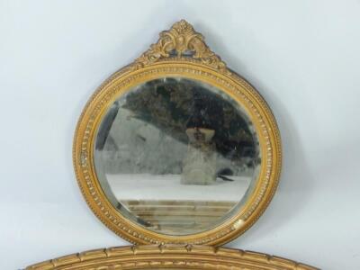 A Victorian gilt Gesso circular wall mirror - 2