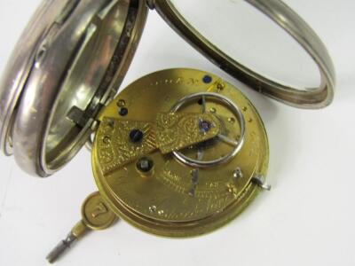 A Victorian open faced gentleman's pocket watch - 4