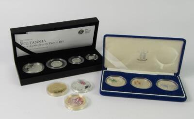 A Britannia four coin silver proof set 2009