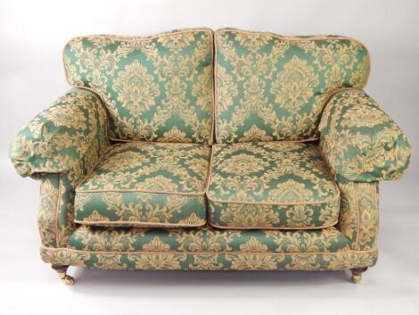 A two seater Chesterfield sofa