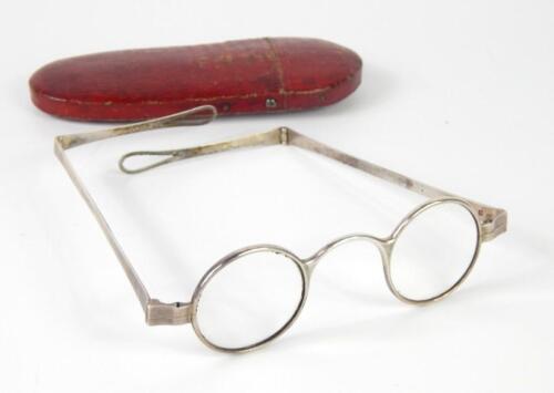 A pair of George III silver spectacles