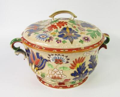 An early 19thC pottery soup tureen and cover