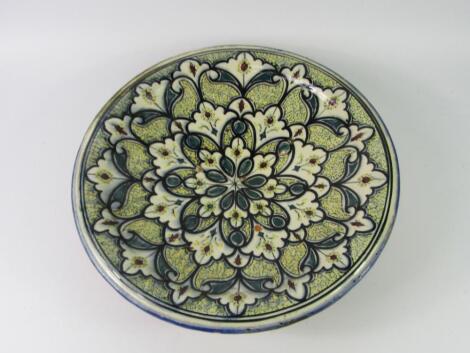 A Hispano-Moresque terracotta dish