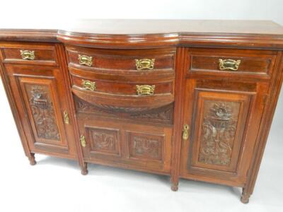 A Victorian mahogany sideboard