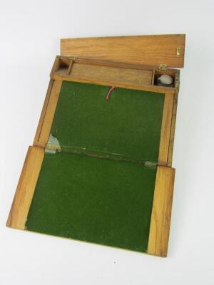 A Victorian oak and copper bound writing slope - 2