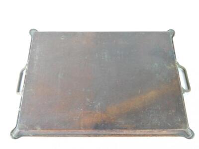 An Olbury hand beaten copper twin handled tray - 2