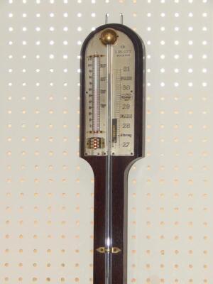 A 20thC mahogany stick barometer - 3