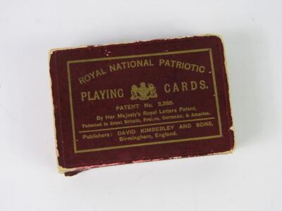 A set of Royal National Patriotic playing cards