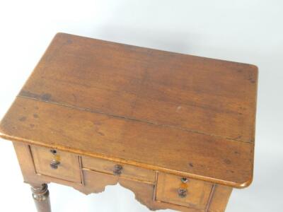 An oak and walnut lowboy - 2