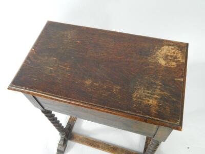 An early 20thC oak lady's writing desk - 2