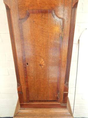 A George III oak and mahogany longcase clock by W Sharp - 6