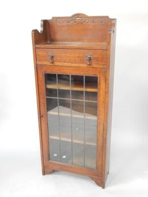 An Art Nouveau oak bookcase