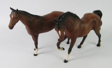 A Beswick matt brown racehorse