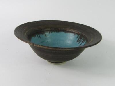 A studio pottery bowl by E Darbery