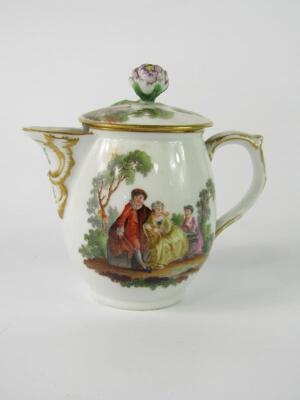 A Berlin late 19thC porcelain covered jug - 2