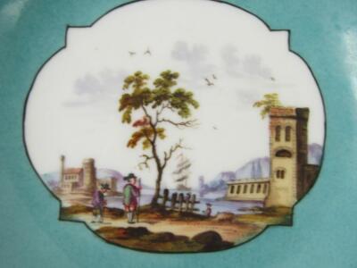 A pair of Meissen style porcelain saucers - 4