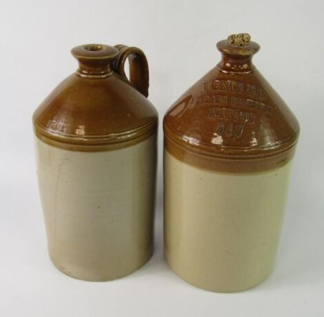 A Doulton Lambeth two tone stoneware beer flagon