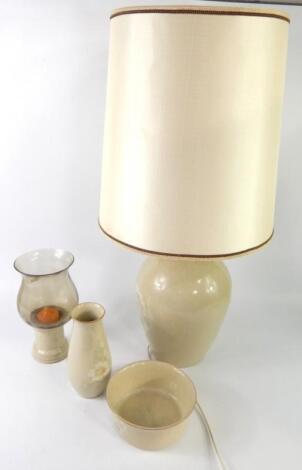 A Denby pottery table lamp