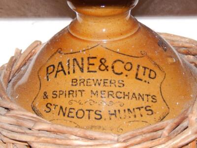 A stoneware and wicker bound flagon for Paine & Co Ltd - 2