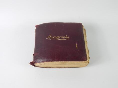 An autograph album predominantly containing signatures and letters