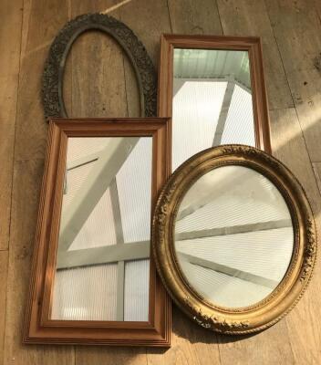 A Victorian gilt framed wall mirror